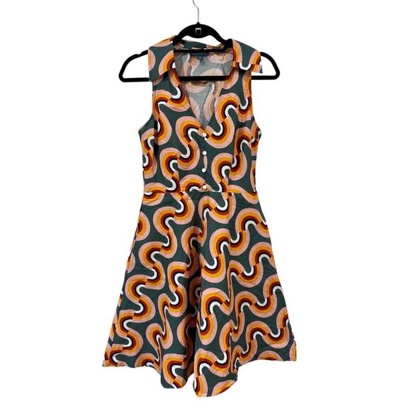 Mod Cloth ‘Mod Well’ Rainbow Dress Size 4 - Picture 2 of 6